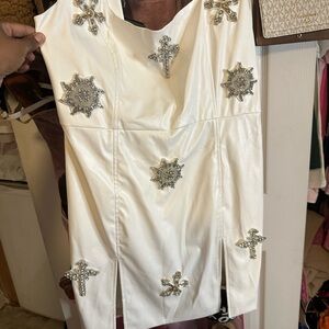 Fashion Nova Cream Mini Dress